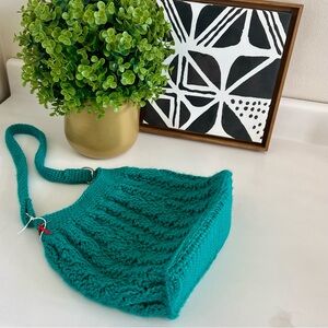 Handmade crochet knit handbag cottagecore vintage rare